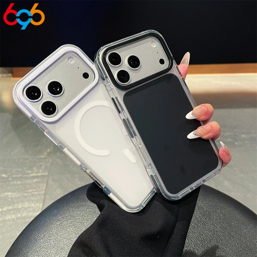 Matte Translucent Case For IPhone 17/16 Pro Max 15 Promax 14/13/17Pro For Magnetic Wireless Charge Cover Man Women Phones Shell Oasis Select