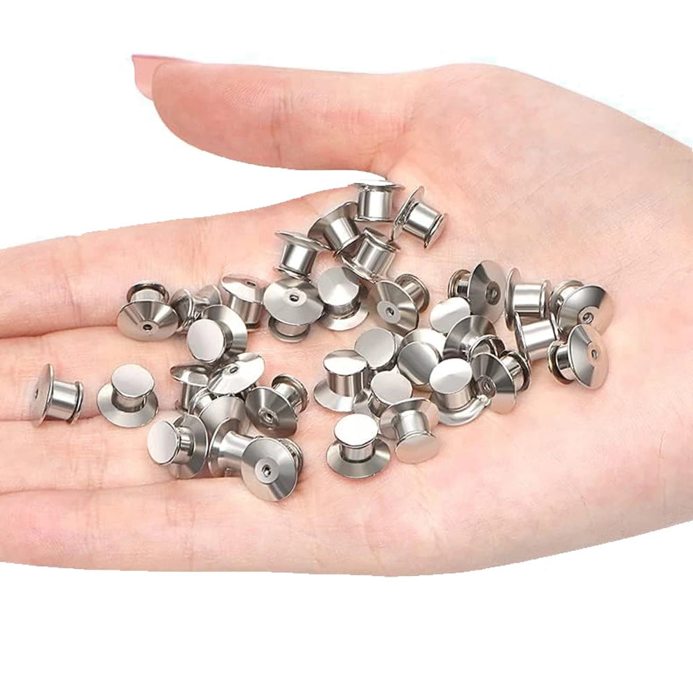 10/30/50pcs Safety Brooch Lock Metal Pins Back Keeper Caps Clasps For DIY Jewelry Making Accessories Findings Supplies Crafts Oasis Select