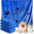 Quick-Drying Microfiber Dog Towel Absorbent Pet Bath Product Fiber Quick-drying Bath Towel Car Wiping Cloth Pet Supplies Oasis Select Blue 60cmx100cm