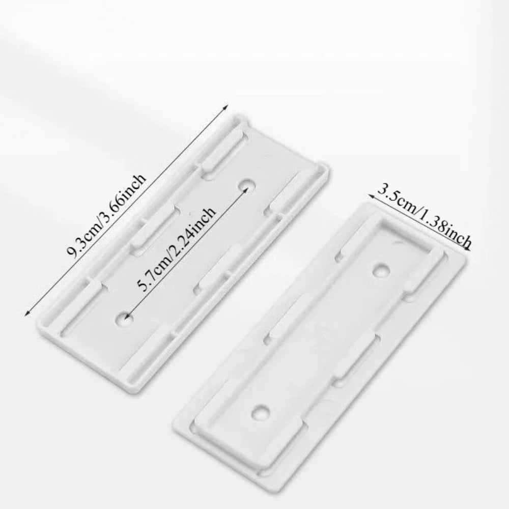 2/4pcs Adhesive Power Strip Holder Under Desk Mount Surge Protector Organizer No Drill Cable Management Gaming Home Office Setup Oasis Select