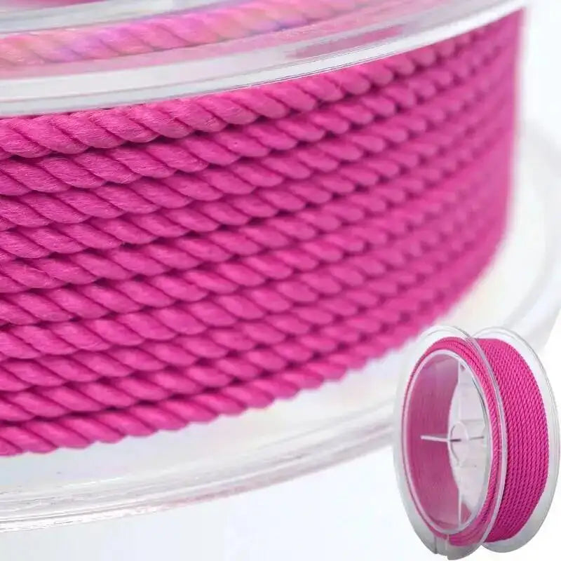 1mm 45m Silk Thread Milan Braided Cord DIY Jewelry Accessories Jewelry Making Supplies Twine Beading Threads HandCrafts Rope Oasis Select Purplish Red 1mm 15m