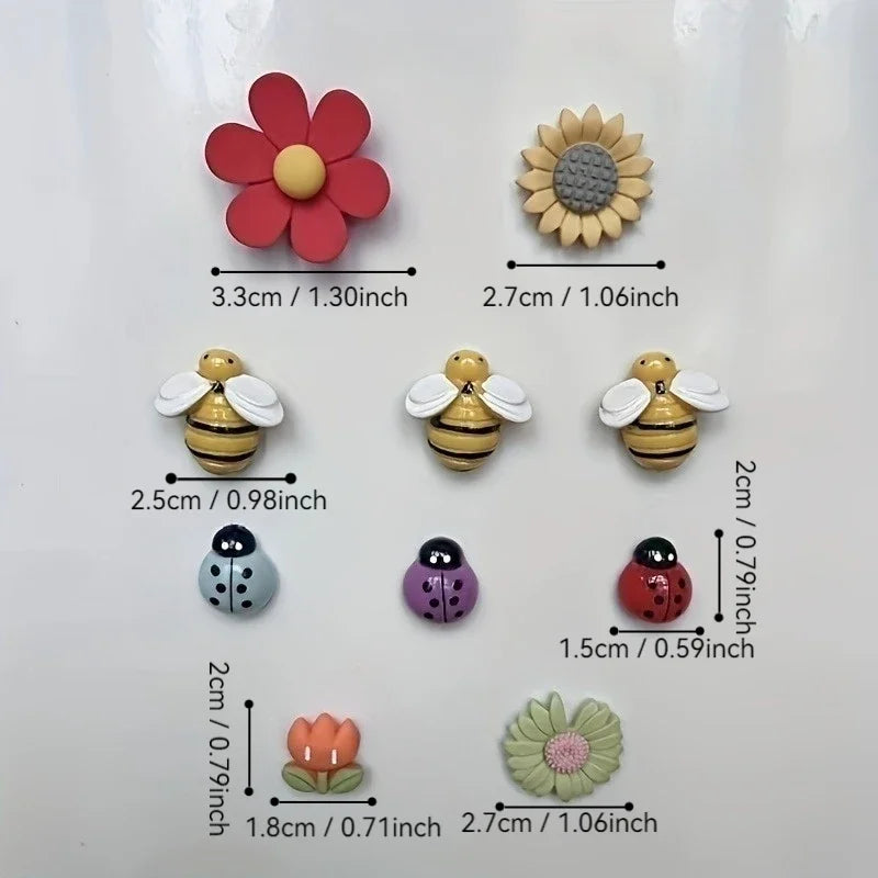 10pcs Plant Cartoon Fridge Magnets – Strong Hold Home Decor Decorative Fridge Magnets Oasis Select
