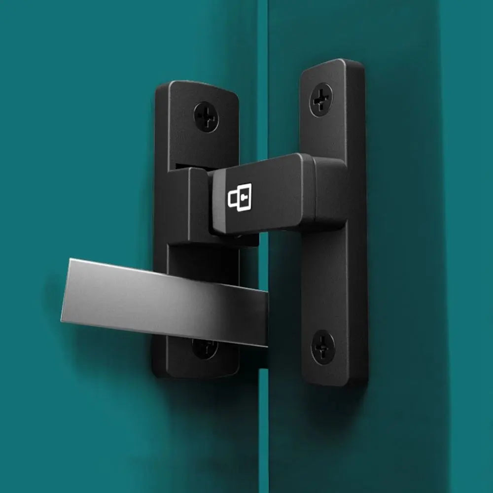 Luminous Door Buckle Zinc Alloy Non Perforated Anti-theft Door Latch 90°/180° Sliding Door Lock Positioning Latch Door Hardware Oasis Select