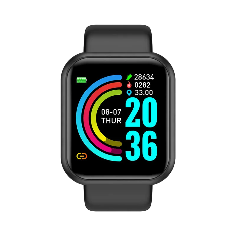 CHAOGENB Y68 Fitness Smartwatch – Heart Rate, Steps & Music