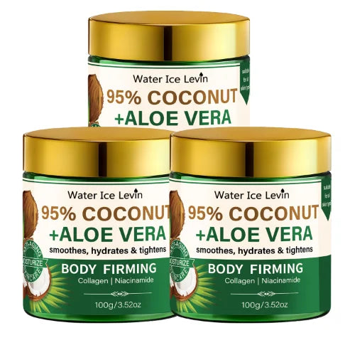 Coconut Aloe Vera Body Moisturizer – Collagen & Niacinamide Body Moisturizer Cream Oasis Select YELLOW 100g
