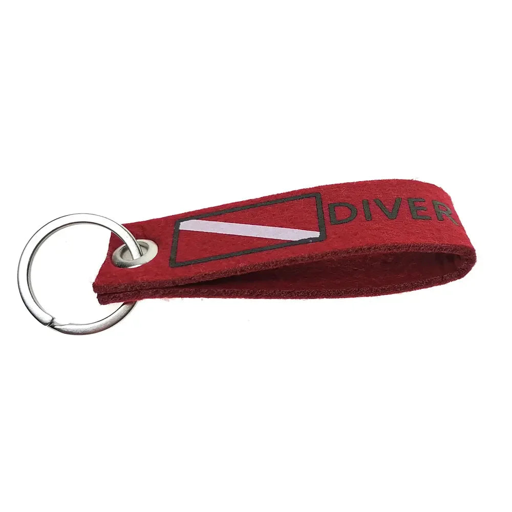 Diver Bag Luggage Tag With Key Ring Key Fobs Travel Scuba Diving backpack Bag Flag Keyring key chain Oasis Select