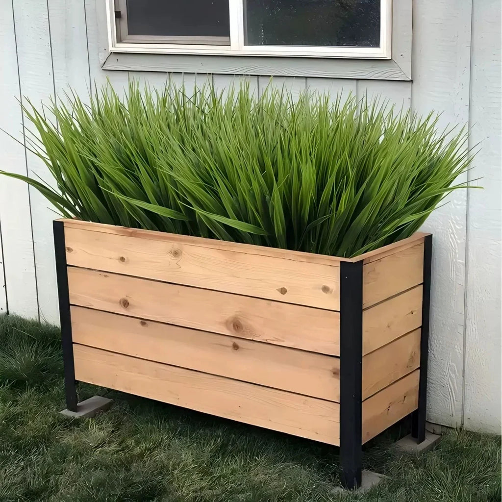 35cm Artificial Spring Grass Bundles | Faux Green Plant Decor