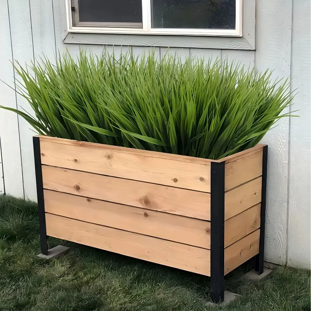 35cm Artificial Spring Grass Bundles | Faux Green Plant Decor