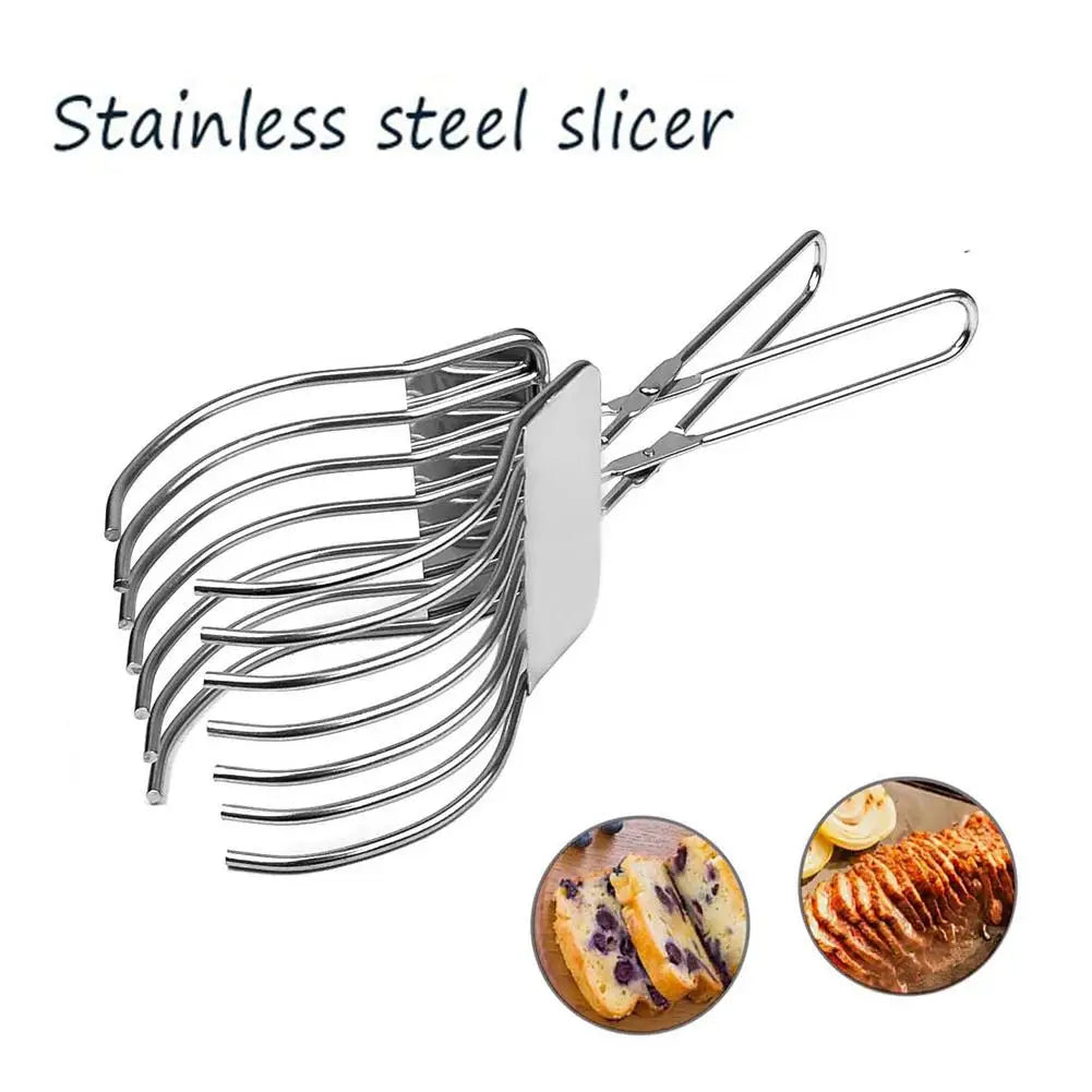 2026 New Stainless Steel Multi-function BBQ Clip Slicer Rustproof Portable Meat Ham Bread Cutter Kitchen Tool for Home Outdoor Oasis Select