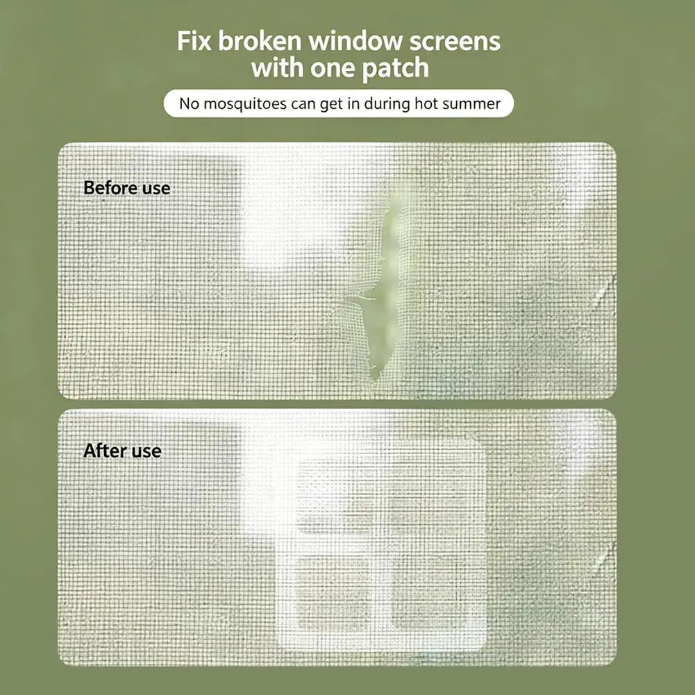 10Pcs Window Screen Repair Patch Self-adhesive Magic Tape Anti Mosquito Fly Bug Door Window Mesh Broken Holes Repair Sticker Oasis Select