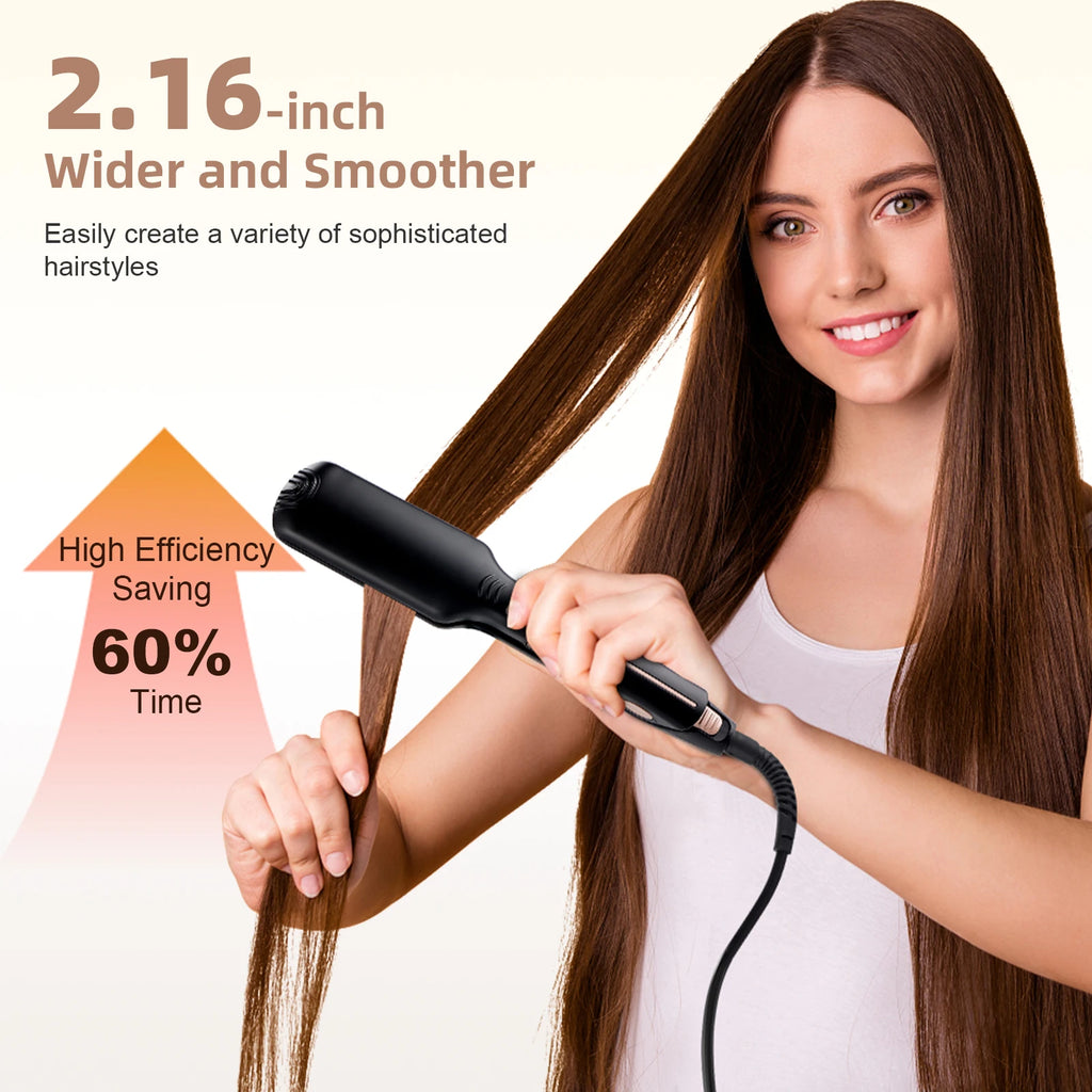 2-in-1 Hair Straightener & Curler | 10s Heat, 12 Temps