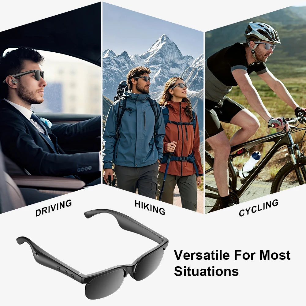 Smart Audio Glasses with Bluetooth Earbuds | Hands-Free
