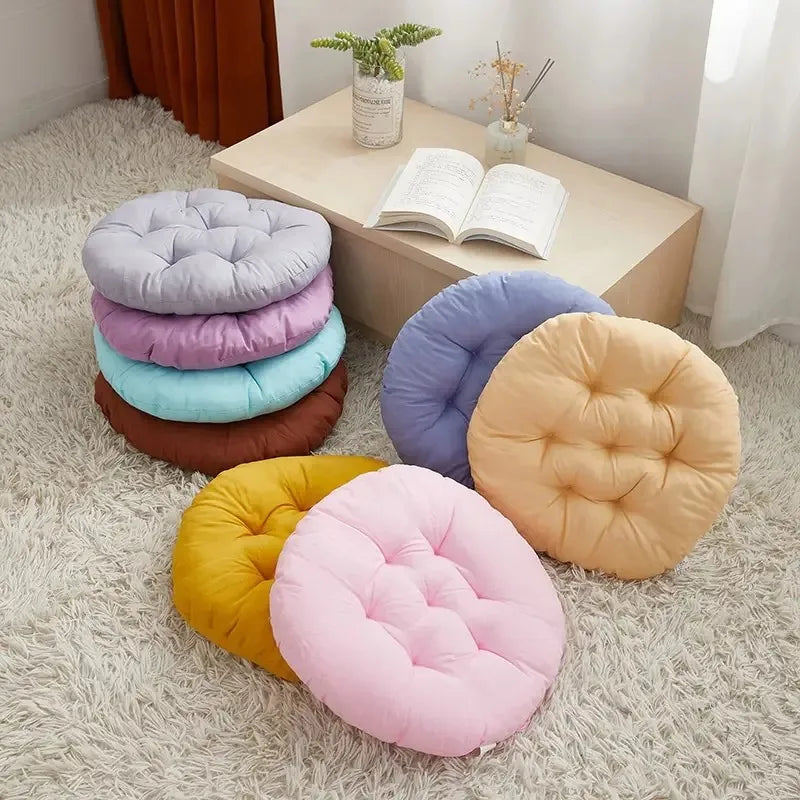 Thickened Round Chair Cushions 2pcs, Seat Pad for Office Garden Living Room Tatami, Hand Washable, All-Season Gift Chair Cushion Oasis Select