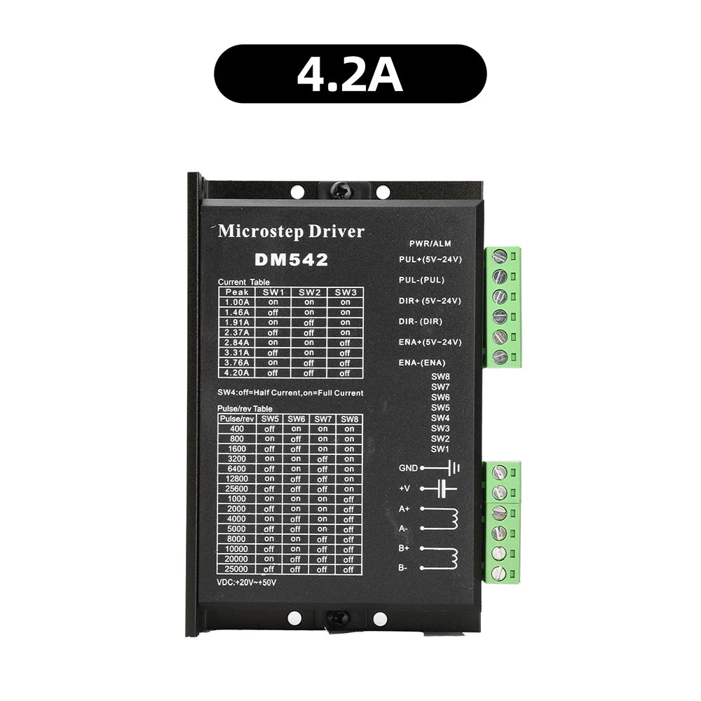 DM542 DM556 DSP Digital Stepper Motor Driver DC 20-50V 4.2A 5.6A 15 Subdivisions for Nema 17 23 42 57 Stepper Motor Oasis Select 4.2A