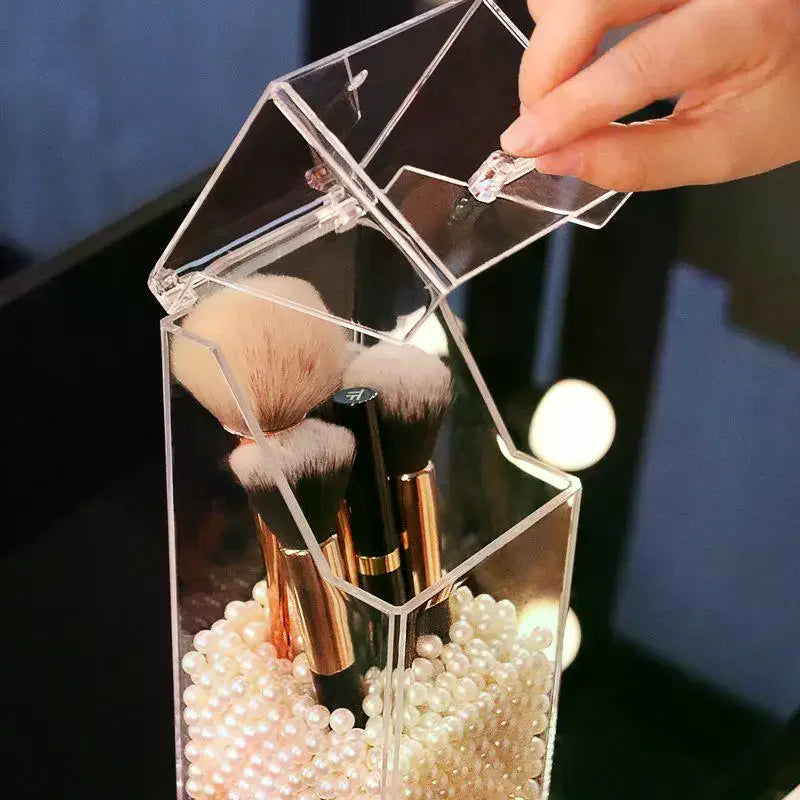 Clear Disposable Mask And Emesis Bag Storage Box Makeup Brush Storage Box Multifunctional Durable Practical Organizer Rack Oasis Select
