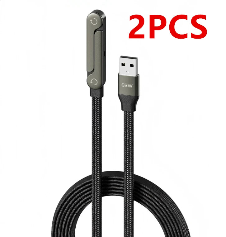 240W Fast Charging Foldable Bracket Data Cable PD Data Wire Foldable Phone Tablet Stand Type-C to Type-C /PD to Type-C Holder Oasis Select 2PCS 65W USB