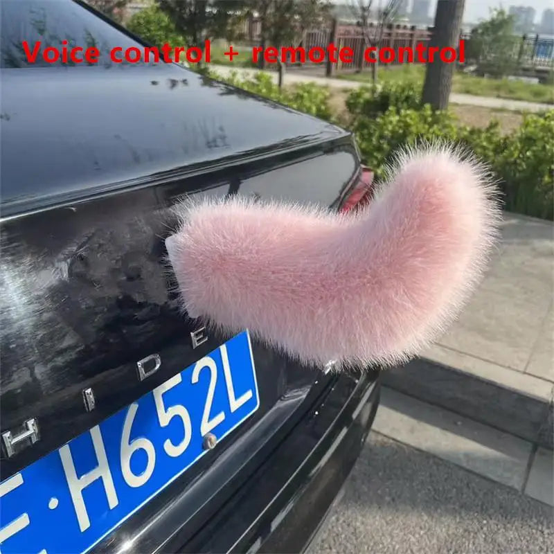 Fluffy Remote Control Electric Bicycle Tail Realistic Versatile Car Wagging Moving Tail Self-adhesive Rechargeable Oasis Select PK1