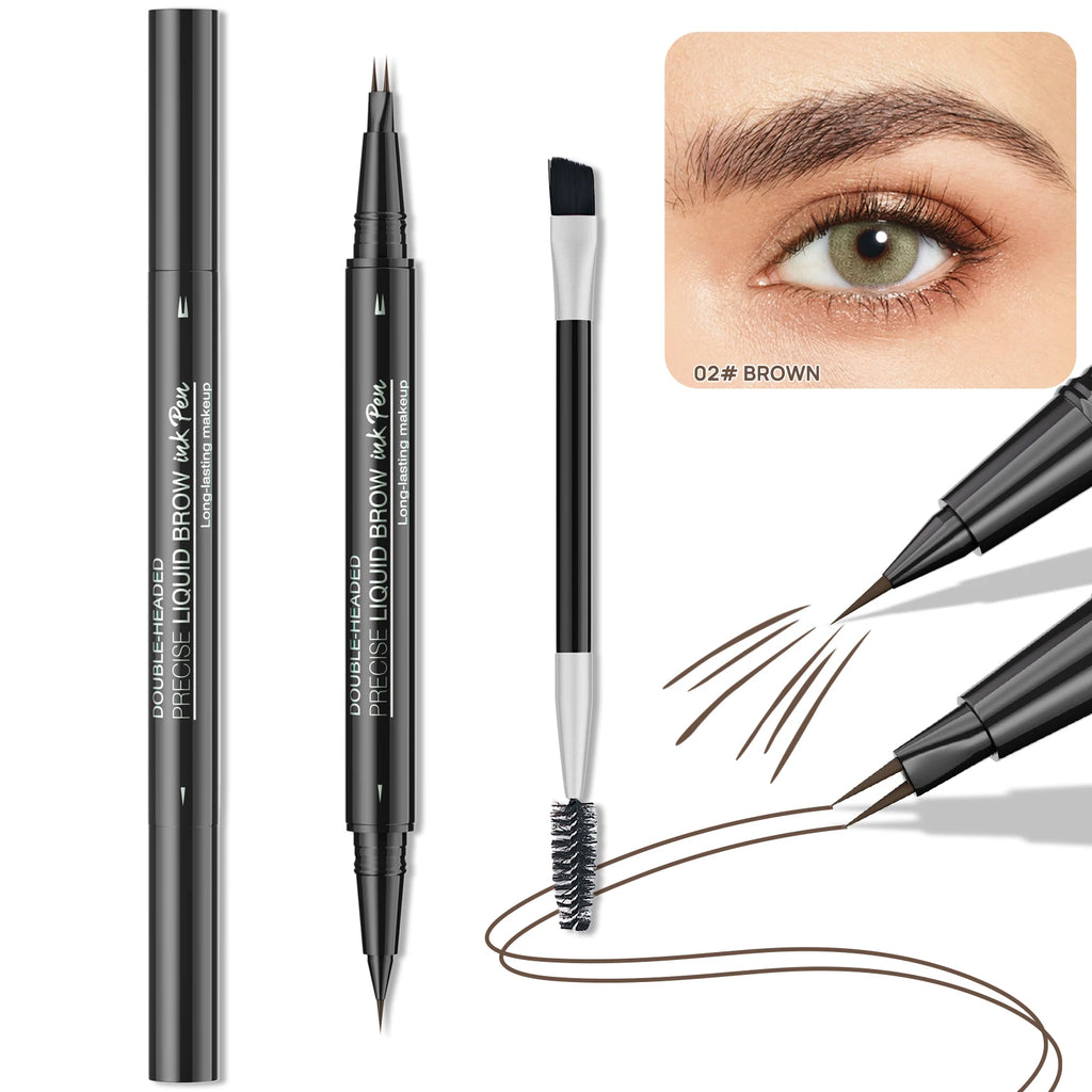 Hello Kiss 2-in-1 Microblading Eyebrow Pen | Waterproof Brow Pencil