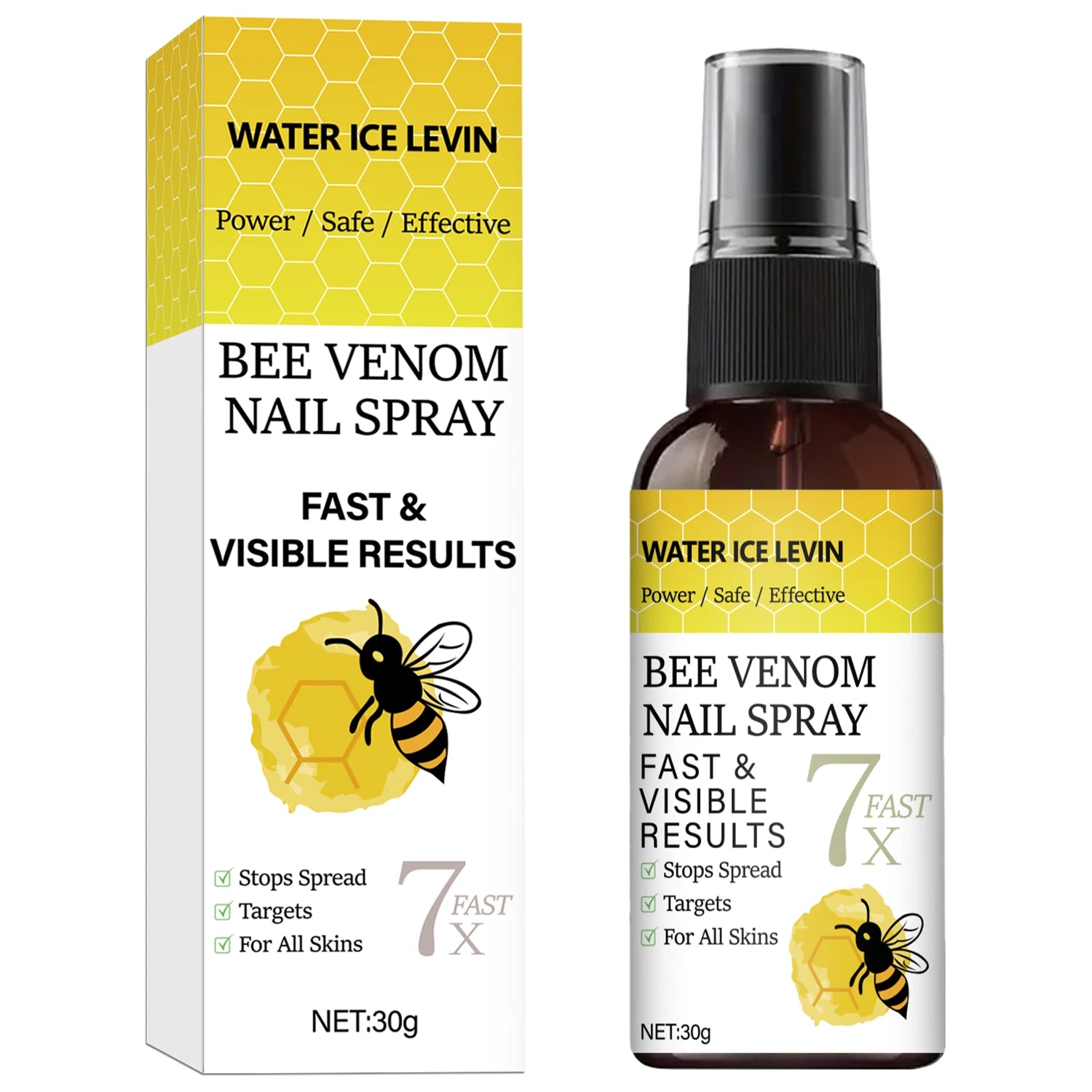 Bee Venom Nail Spray - Fast Visible Results, Stops Spread & Strengthens Nails with Hyaluronic Acid, Safe for All Skins Oasis Select WHITE 30g