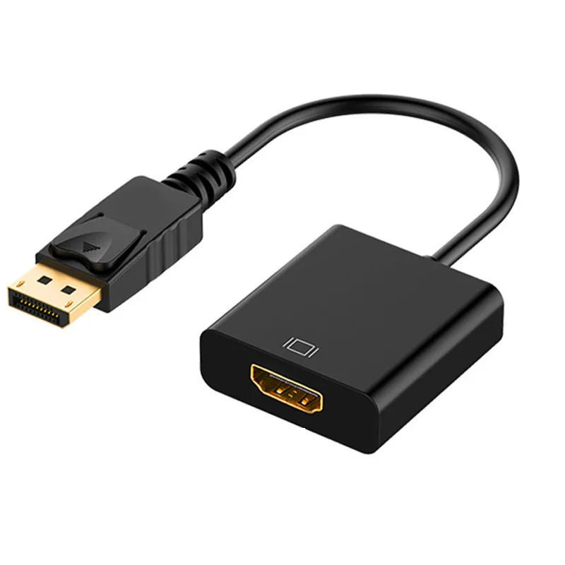 DP to HDMI-compatible Cable Adapter r DP Male to HDMI Female HDMI-Compatible Cable Converter Video Audio for PC Projector HDTV Oasis Select