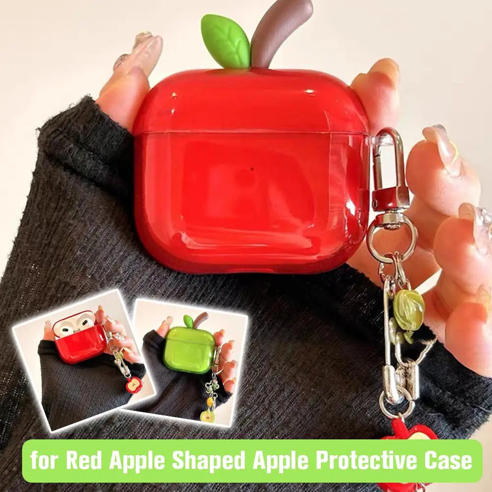 AirPods Pro 2 / AirPods 4 Silicone Case – Apple Branch & Keychain