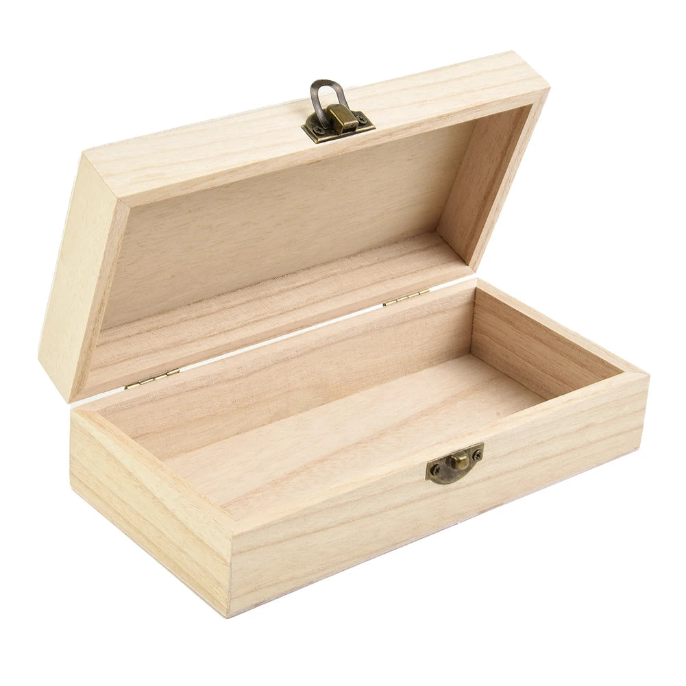 Retro Wooden Jewelry Storage Box Vintage Wooden Box With Lock Rectangular Desktop Organizer For Necklace Bracelet Ring Ornaments Oasis Select