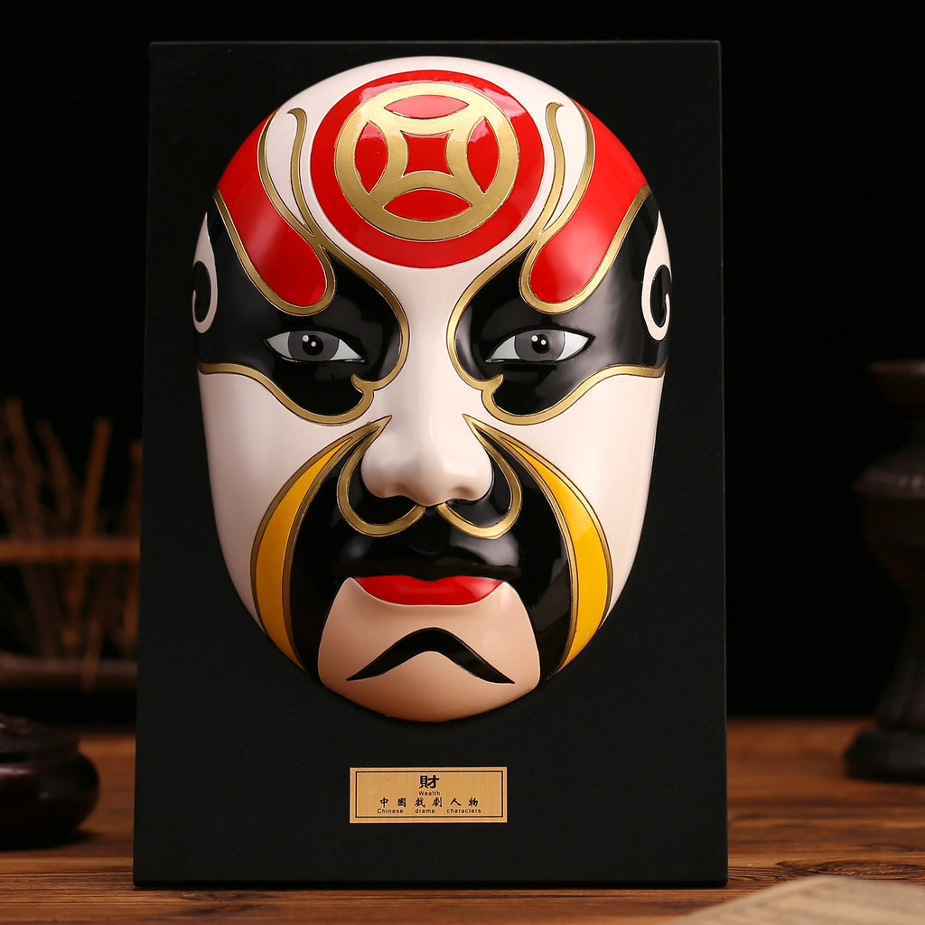 Large Peking Opera facial mask five road God of wealth hanging wall decoration Oasis Select 15