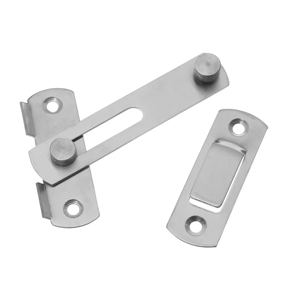 Stainless Steel Straight Lock Buckle Security Hasp Door Bolt Cabinet Catches Window Catch Lock Silent Gate Buckle Padlock Clasp Oasis Select