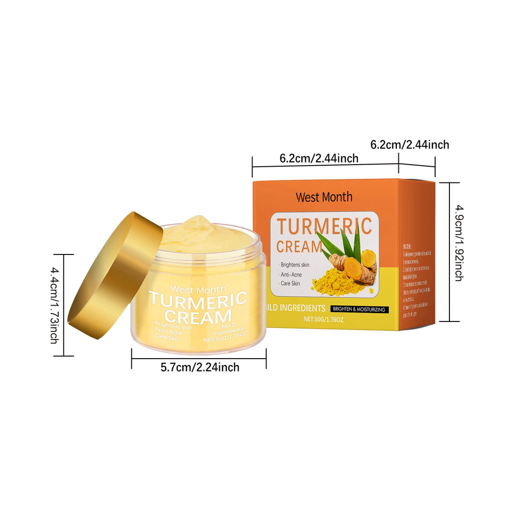 Turmeric Brightening Skincare Set Exfoliating Serum Moisturizing Cream For Dull & Acne-Prone Skin Brighten Even Tone Vegan Kit Oasis Select Cream