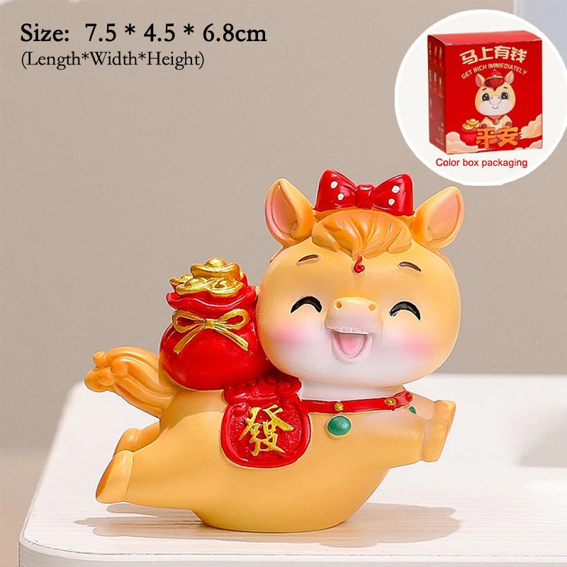 2026 Year of The Horse Table Decoration Charming Pony Accessory Lucky New Year Gift and Cute Car Decor DIY Craft Oasis Select