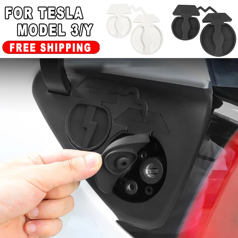 For Tesla Model 3 2017 - 2020 Model Y Silicone Car Charging Port Waterproof Cover Charger Hole Protector Dust Cover Cap CCS EU Oasis Select