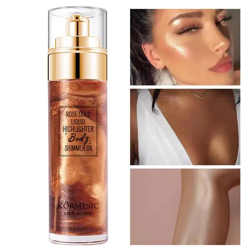 Glitter Spray Hair Body Glitter Spray Sparkly Quick High-Gloss Face Highlighter Long Lasting Shimmery Body Makeup Spray Oasis Select