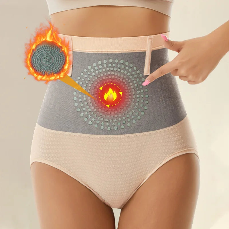 Warm Belly Slim Shaping Pants Abdomen Compression Waist Shaper Lift Slimming Underwear High Waist Tummy Control Shapewear Pants Oasis Select Beige 4XL
