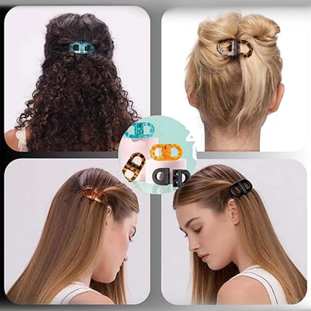 1-4PCS Smart Magnetic Hair Clip Invisible Strong Hold for Fine and Thick Hair Styling Accessory Practical Gift for Women Oasis Select