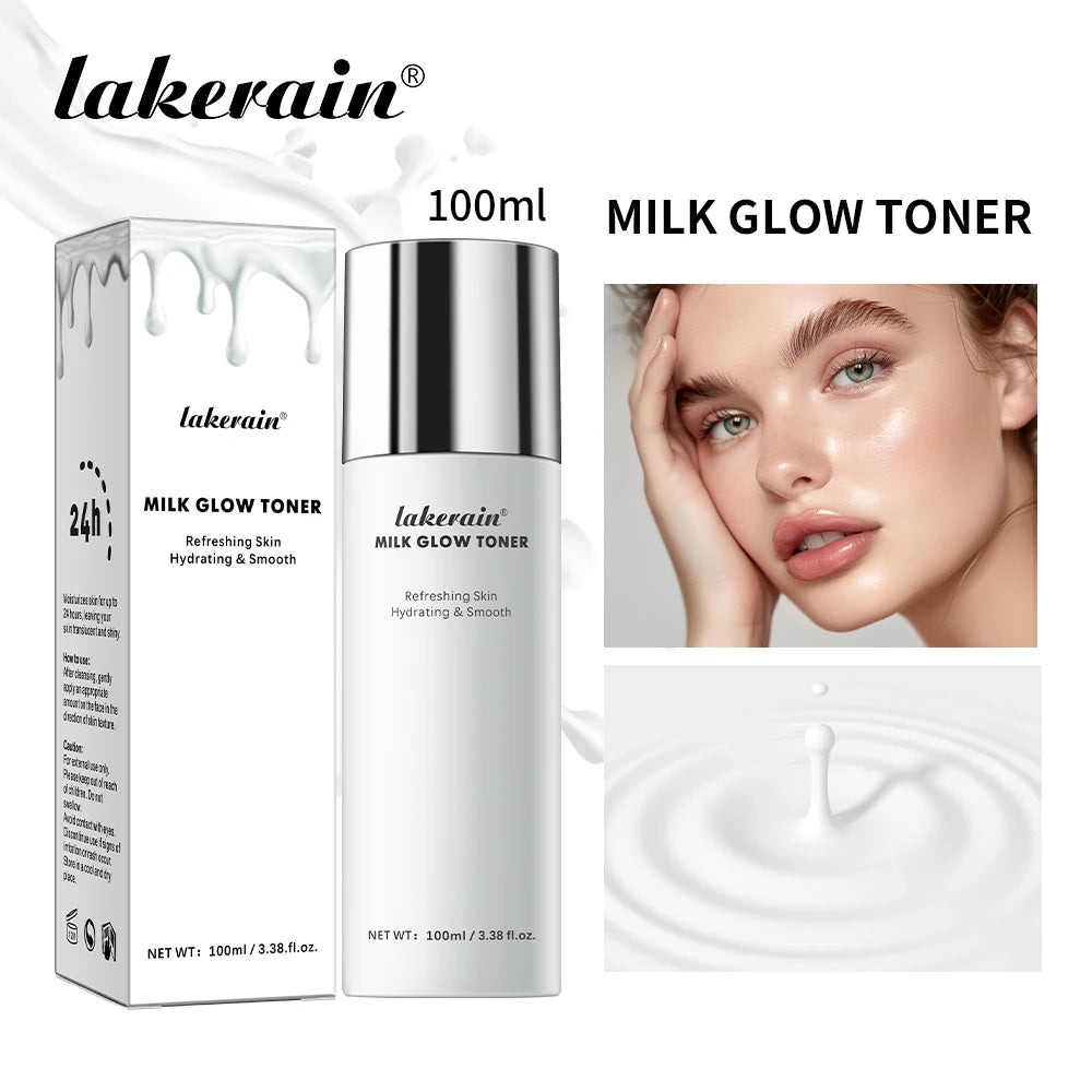 100ml Milk Glow Toner Brightening Skin Toner Powerfully Moisturizes Relieve Dry And Tired Skin Locks Moisture Skin Toner Makeup Oasis Select Color 1