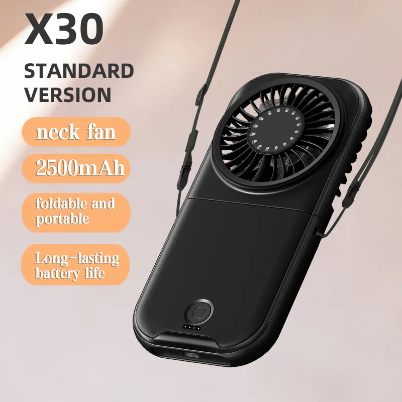 7-Blade Turbo 4 Speed Portable Foldable Handheld Brushless Motor Fan Quiet Rechargeable Mini Desk Fan for Travel Home Office Oasis Select black