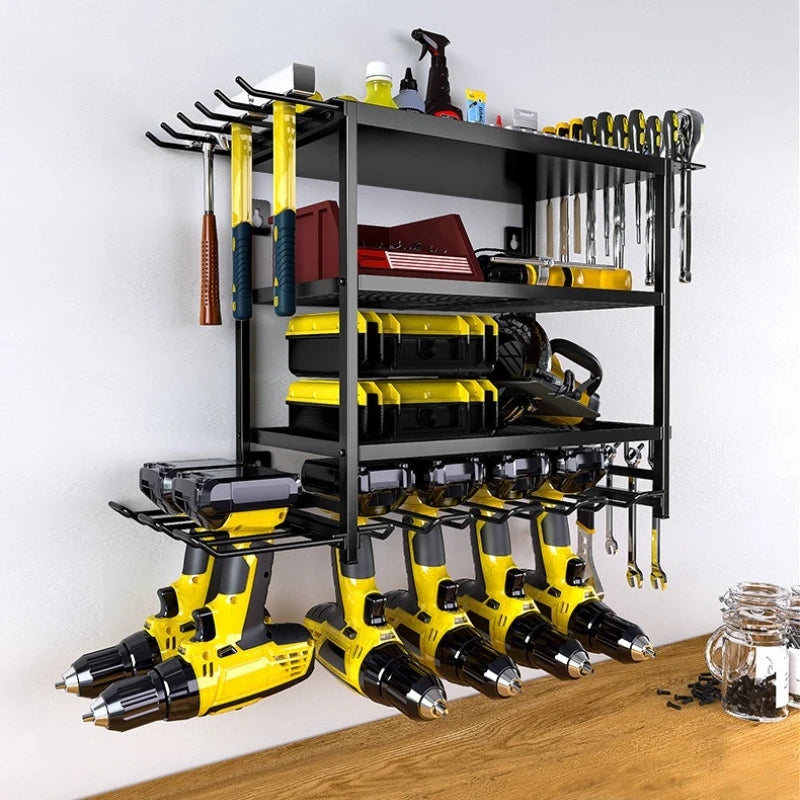 Wrought iron hand electric drill bracket, wall-mounted power tool rack, charging drill storage rack, tool storage rack Oasis Select