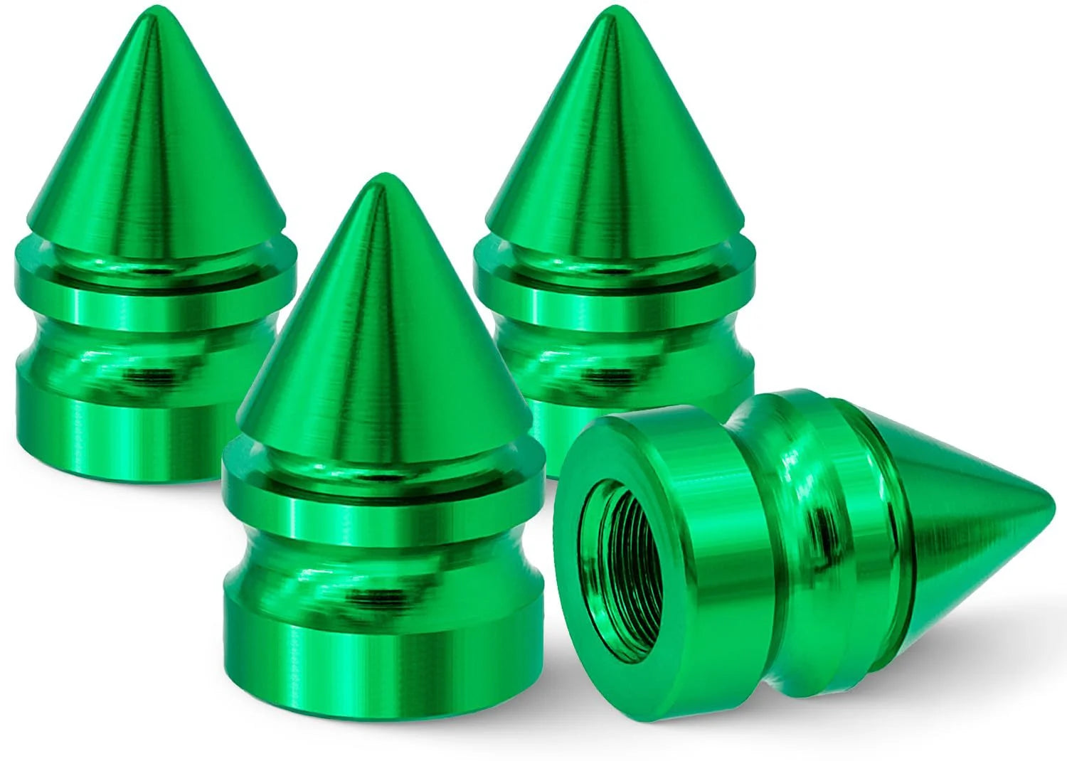 Automobile, motorcycle, conical tower shaped aluminum alloy valve cap, colored valve cap, pointed cap Oasis Select 4pcs 3