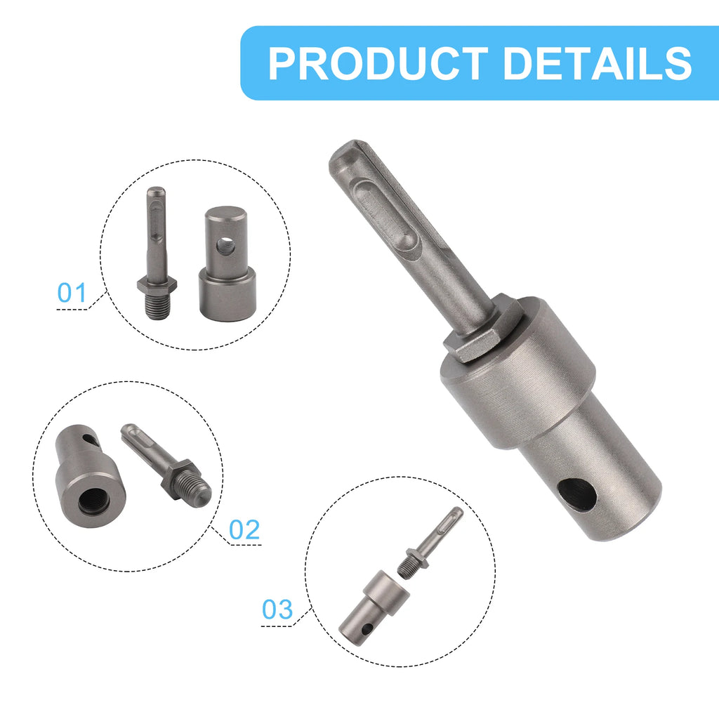 Earth Auger Adapter Tool 4 Interface Type Earth Drill Bit Adapter SDS Arbor Connector For Impact Wrench Hammer Oasis Select A