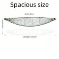 Portable Nylon Mesh Hammock with Hanging Ropes Lightweight Outdoor Swing Bed for Camping Beach Garden and Travel Use Oasis Select green