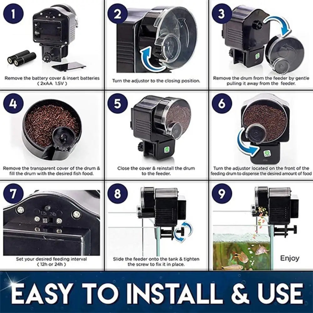 Automatic Fish Feeder | Aquarium Timer Food Dispenser Automatic Fish Feeder Oasis Select