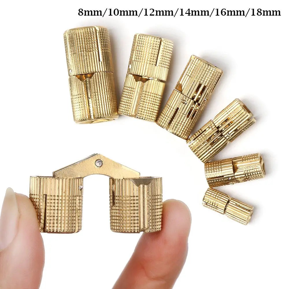 Invisible Cylindrical Brass Hinge | Concealed Cabinet Door Hinge