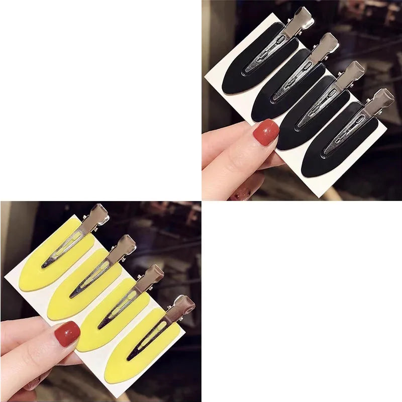 4 8 No Bend Seamless Hair Clips Side Bangs Barrette Makeup Washing