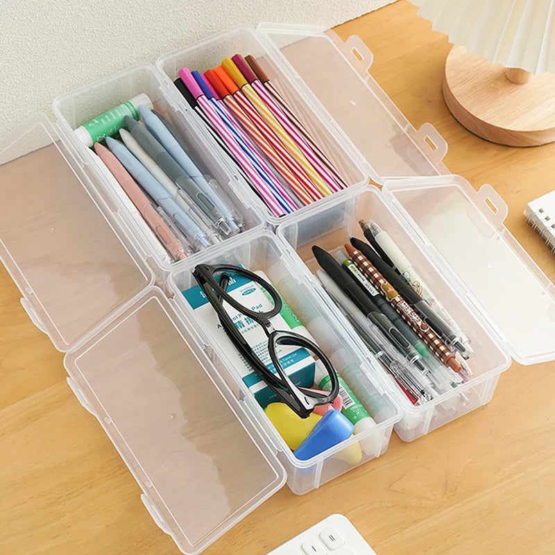 1Pcs Pencil Case Box PP Material Transparent Pencil Box Pouch Stationery School Pencil Case Supplies Pencil Storage Oasis Select