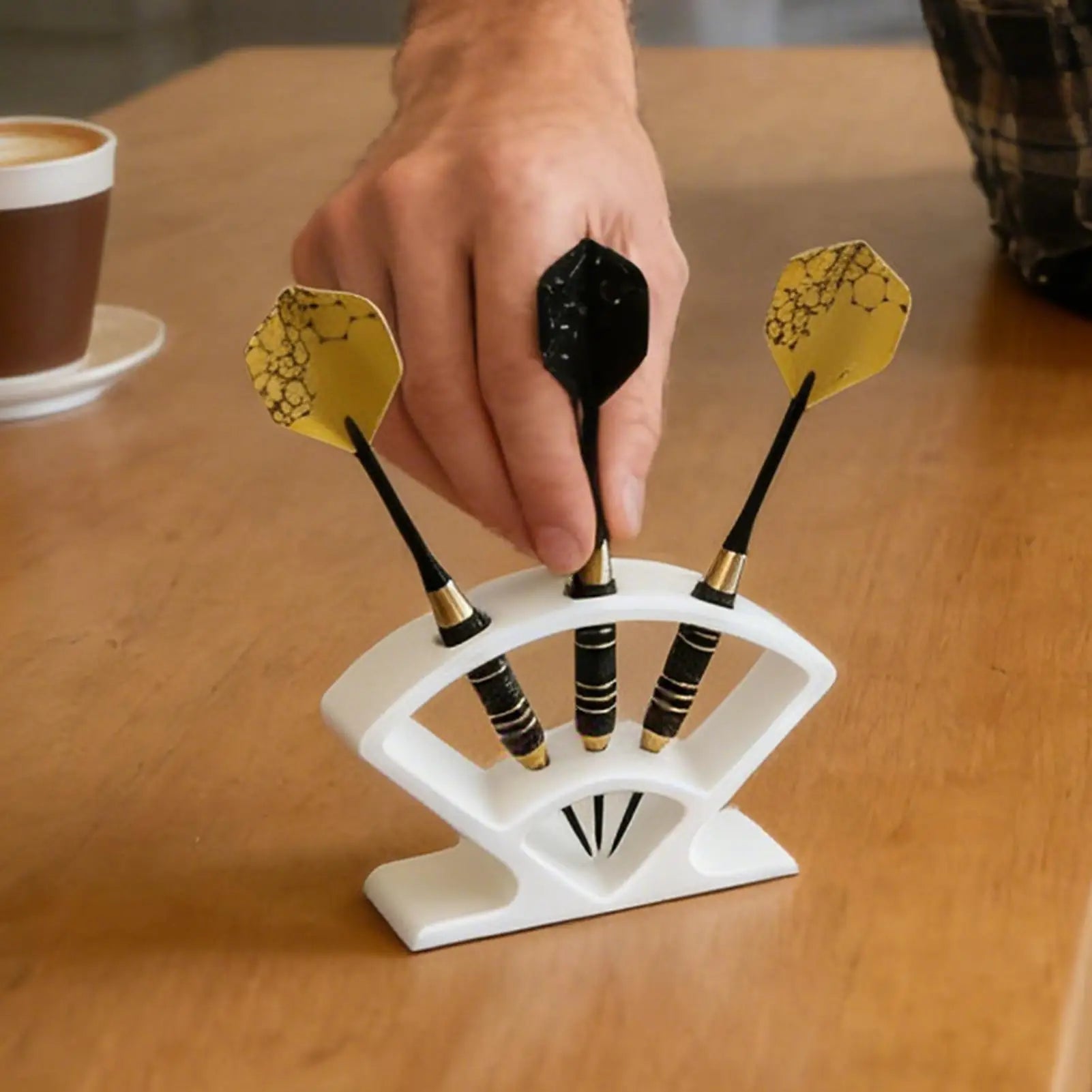 Dart Stand Vertical Display Holder Tabletop Display Rack Dart Holder Dart Stand Organizer It can hold 3 darts for Home Bar Room Oasis Select