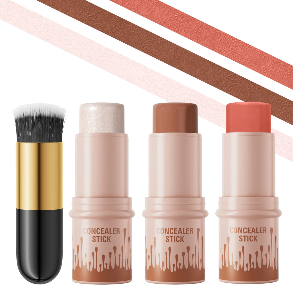 Hello Kiss Contour & Highlight Stick Set – Matte Waterproof