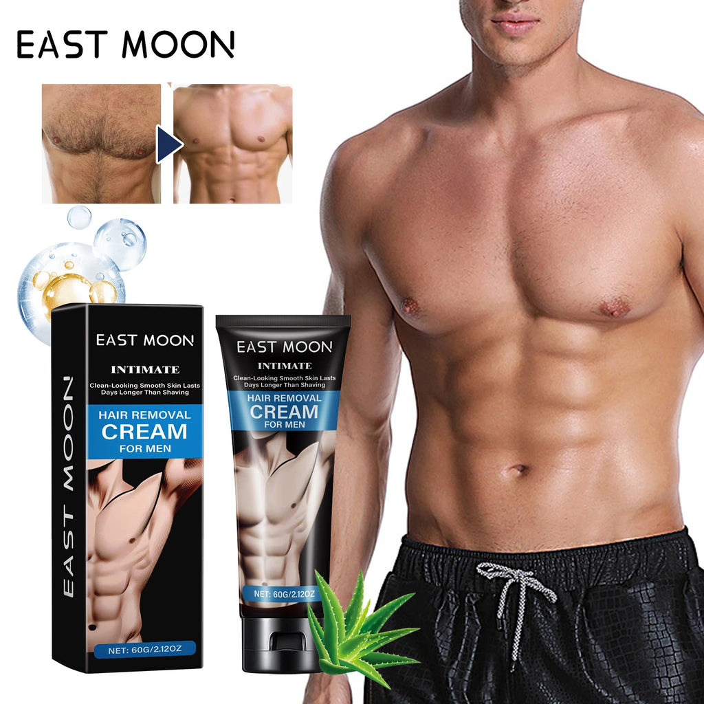 Men's Body Hair Removal Cream Painless Gentle Quick Depilatory Cream For Men Chest Arm Leg Back Smooth Hair Remover Oasis Select
