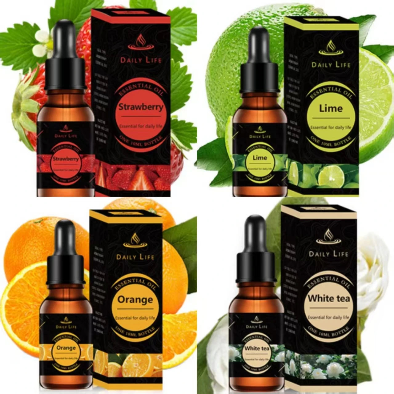 4PCS*10ml Essences Kit for Aromatherapy Machine Diffuser and Hydrosoluble Environment Humidifier Oasis Select H 10ml