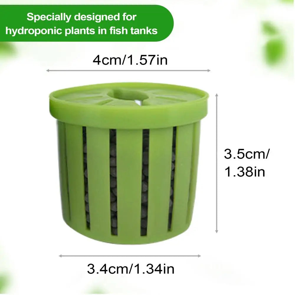 Aquarium Plant Holder Stable Fish Tank Plant Basket Aquarium Hydroponics Planting Holder Water Feature Decoration Accessories Oasis Select Green