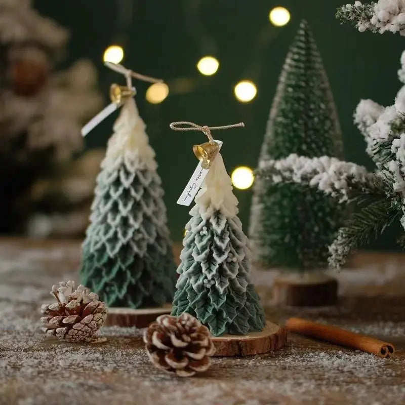 Christmas Tree Candles, Scented Candles High-quality Appearance Gifts Fresh Souvenirs Carved Candles Cedar Oasis Select